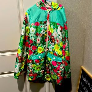 Cat and Jack Size Large floral rain jacket